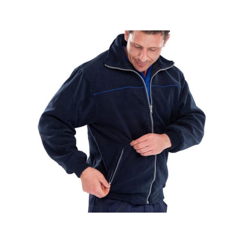 Werkjas fleece navy blauw L