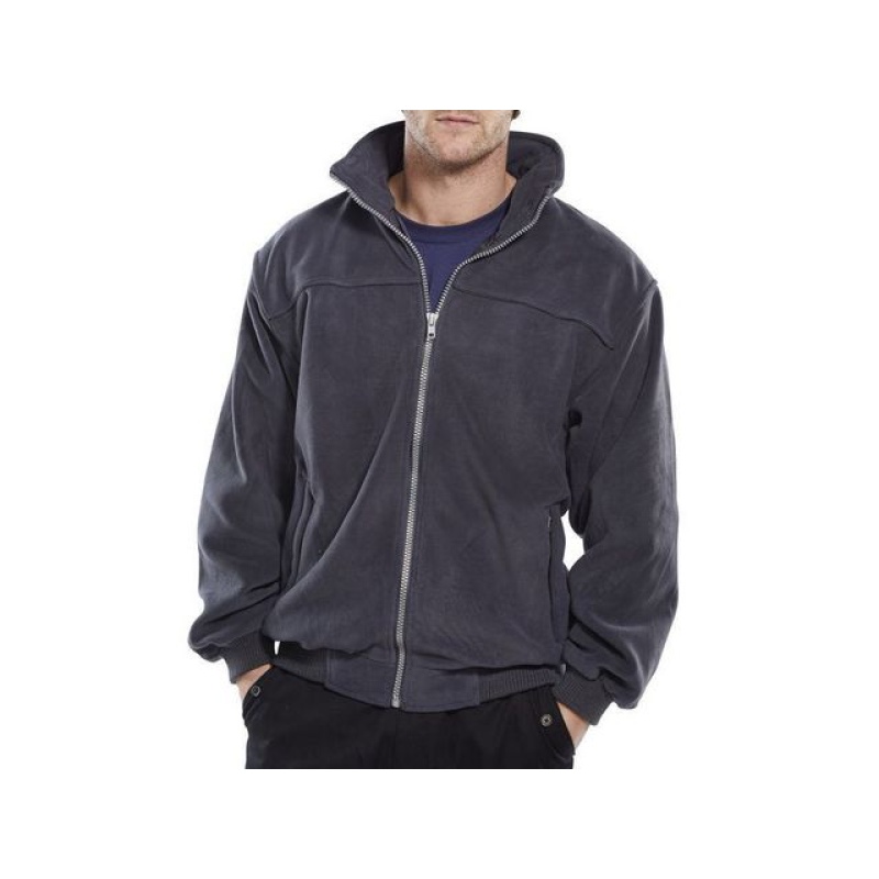 Werkjas fleece grijs L