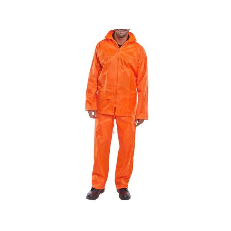 Regenpak nylon oranje L