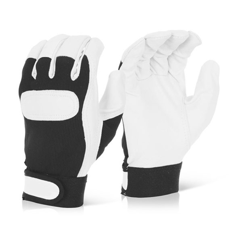 Handschoen driver zwart/wit S/ds10