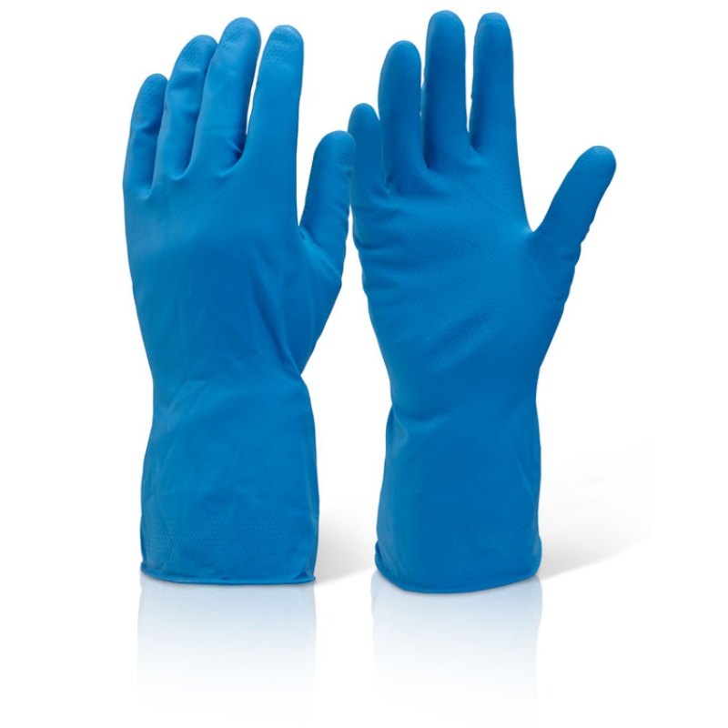 Huishoudhandschoen blauw S/ds10