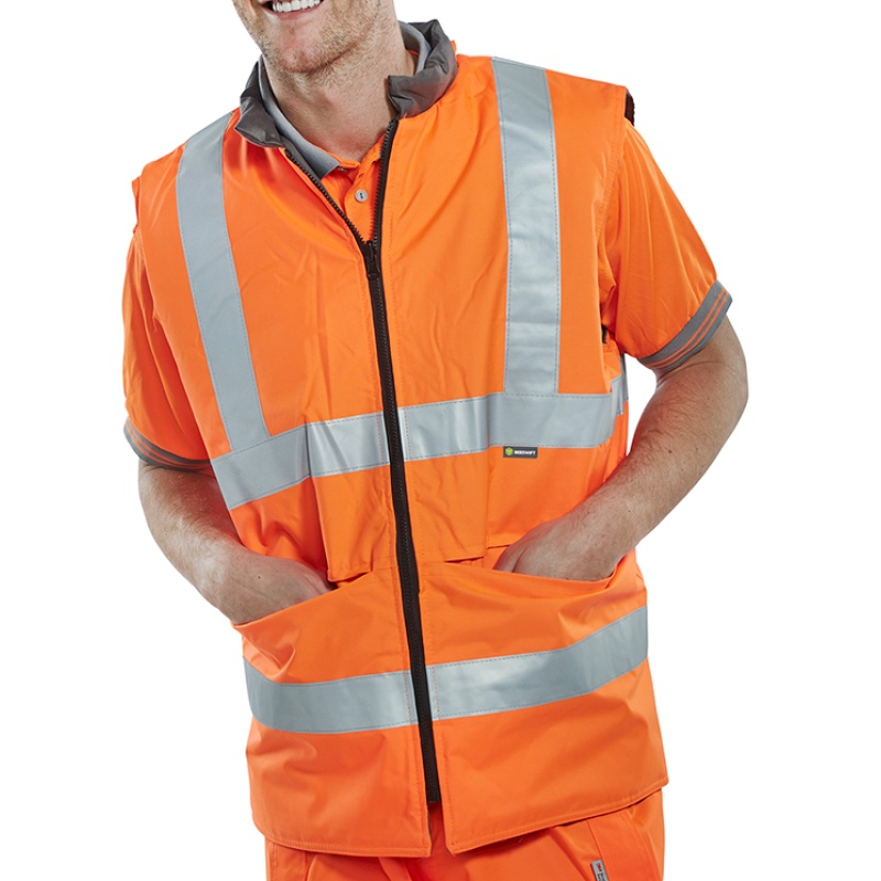 Bodywarmer oranje/grijs XL