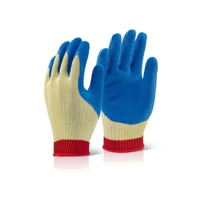 Handschoen latex blauw XL/ds10