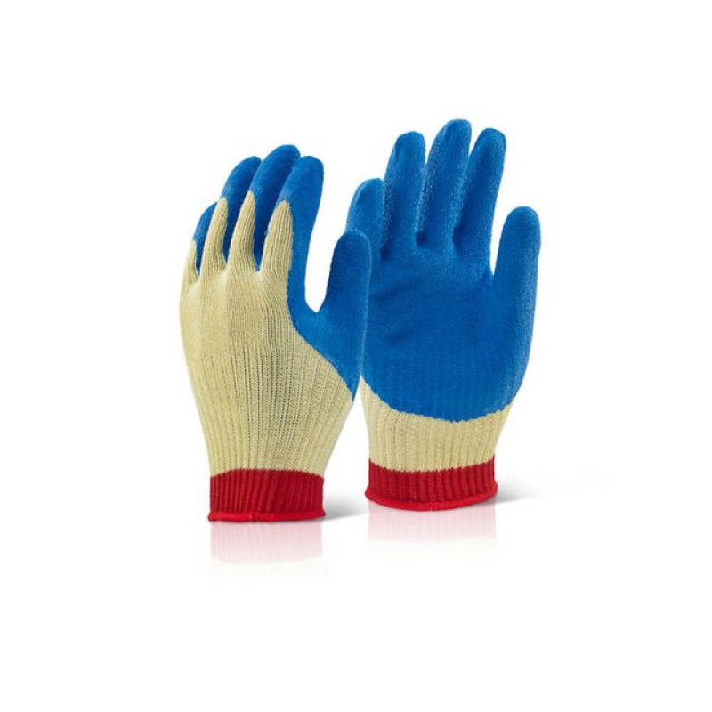 Handschoen latex kevlar blauw S/ds10
