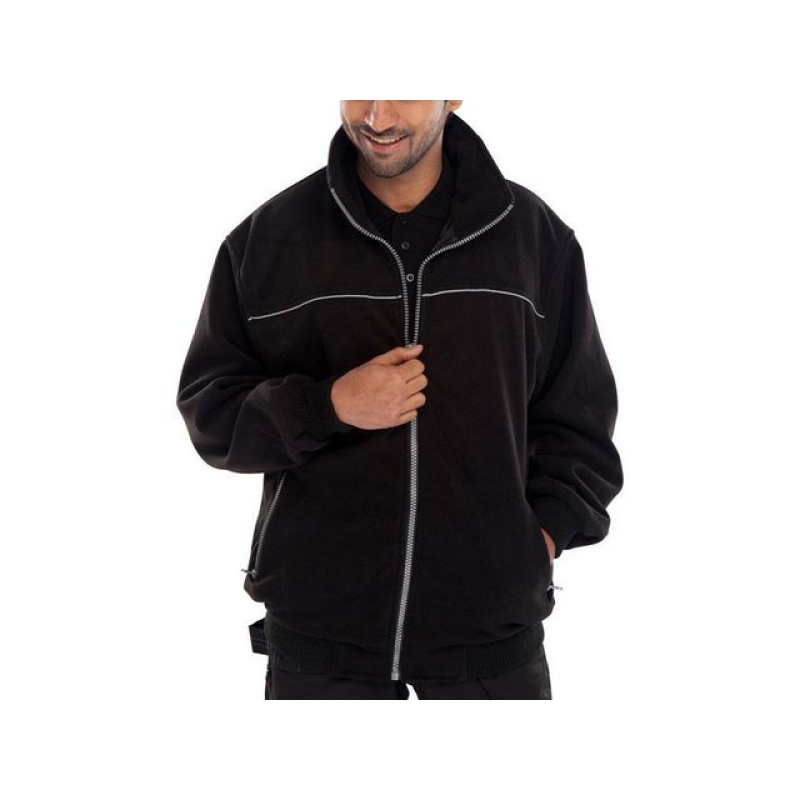 Werkjas fleece zwart S