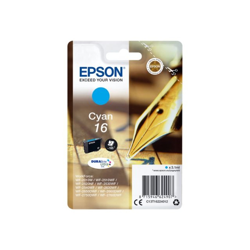 Inkjet Epson T16224012 cyaan(16)