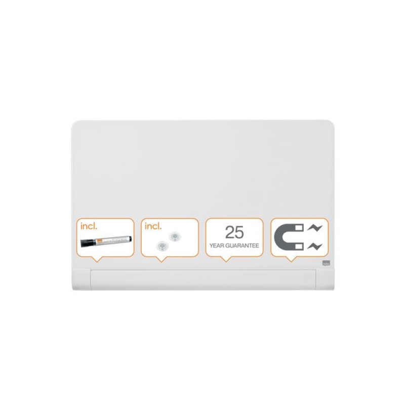 Glasbord Nobo 1260x711 zwart