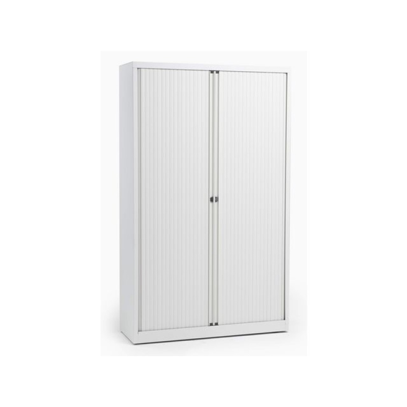 Roldeurkast incl 4 legborden wit