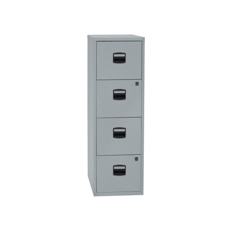 Hangmappenkast 4 laden zilver