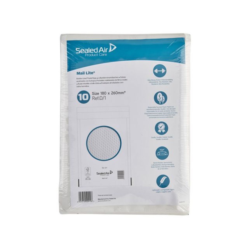 Luchtkussenenvelop D1 180x260 wit/pk10