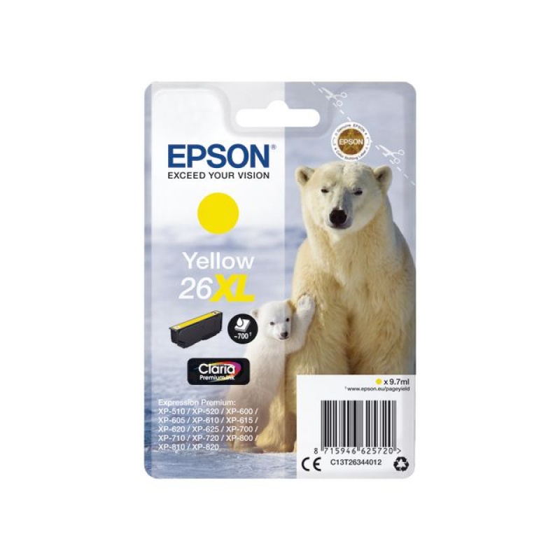 Inkjet Epson T26344012 geel(26Xl)