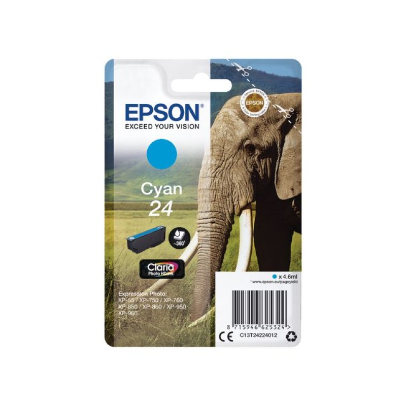 Inkjet Epson T24224012 cyaan (24)
