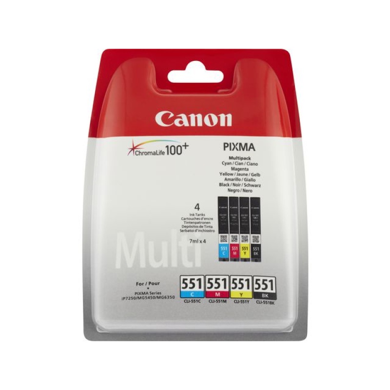 Inkjet Canon Cli-551 c/m/y/zw/pk4