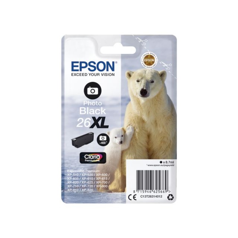 Inkjet Epson T26314012 Pzwart26Xl