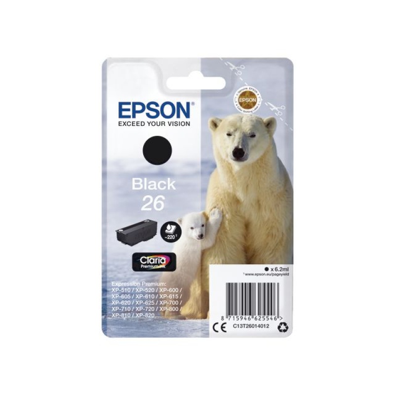 Inkjet Epson T26014012 zwart(26)