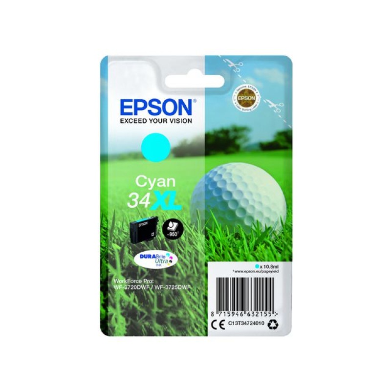 Inkjet Epson T34724010 cyaan(34Xl)