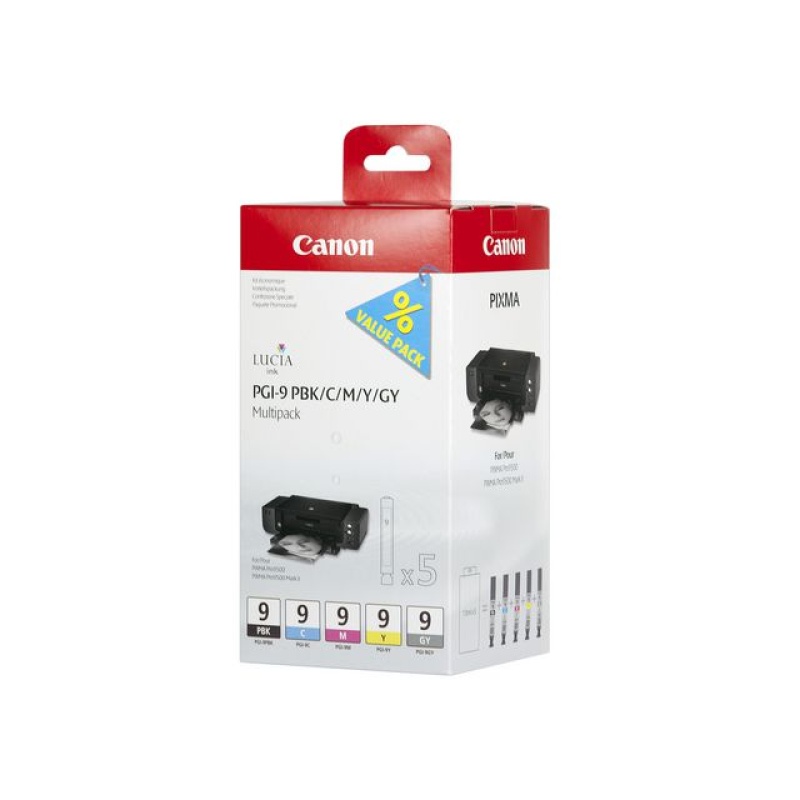 Inkjet Canon Pgi-9 Pbk/C/M/Y/Gy/pk5