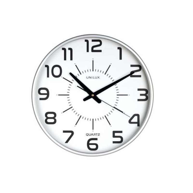 Klok Unilux Pop 37,5cm zilver