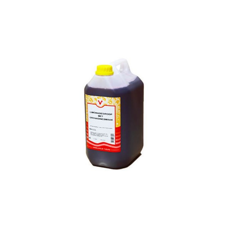 Limonadesiroop grenadine/can 5 ltr