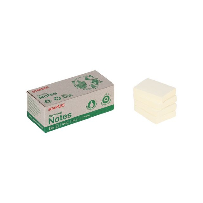 Notitieblok recycled SPLS 38x51 geel/p12