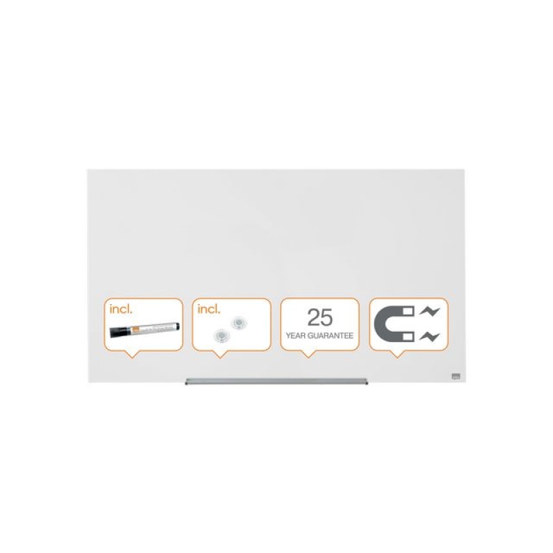 Glasbord Nobo 1260x711 wit