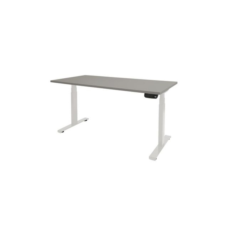 Bureau Dextroplus 160x80 grijs 25mm-wit