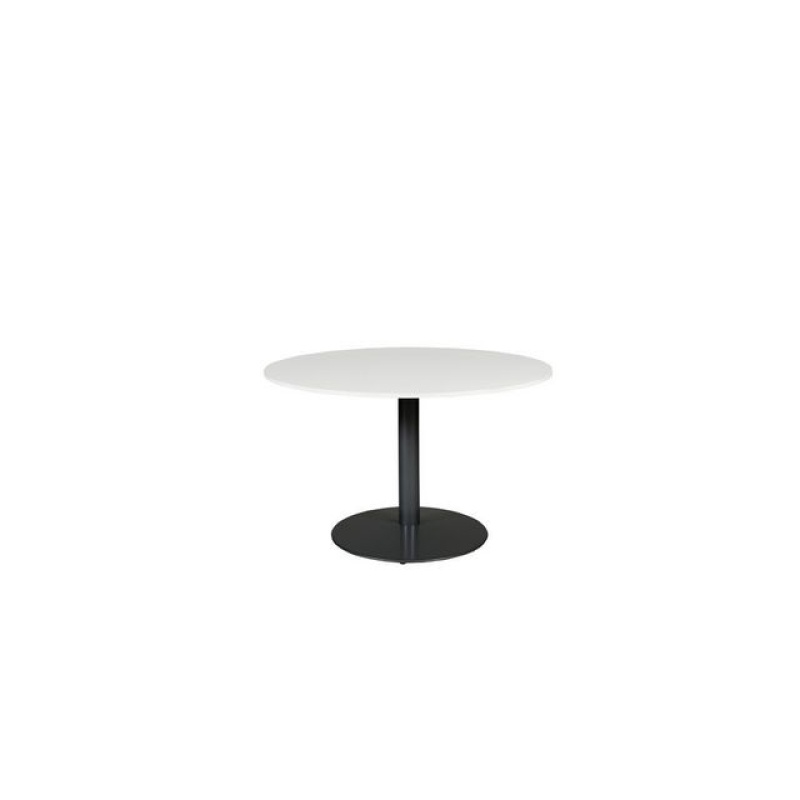 Tafel Linesto 120 rond wit/z 25mm