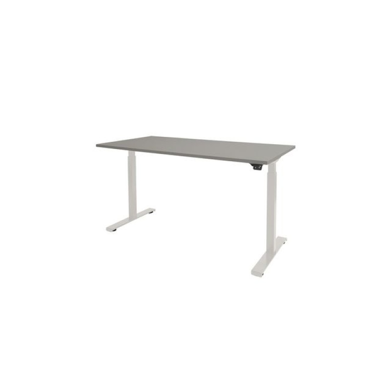 Bureau Dextro 160x80 grijs 25mm-wit