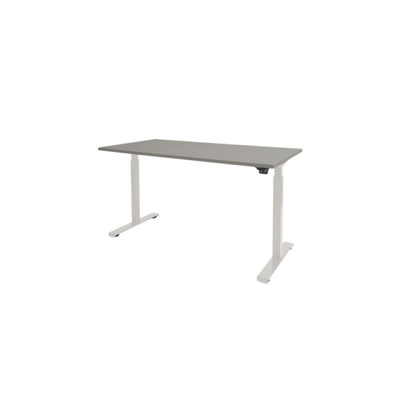 Bureau Dextro II 180x90 grijs 25mm-wit