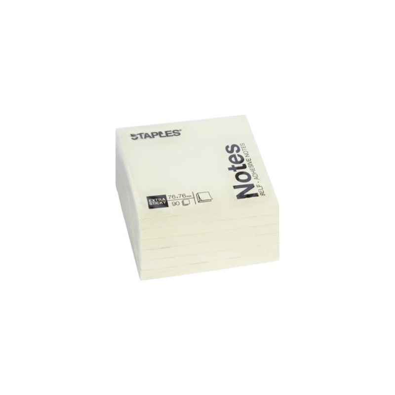 Notitieblok SPLS SS 76x76mm geel/pk6