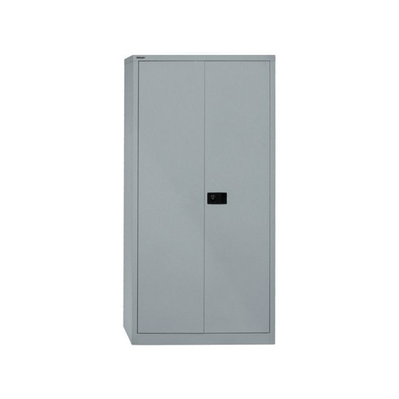 Draaideurkast incl. 4 legborden zilver