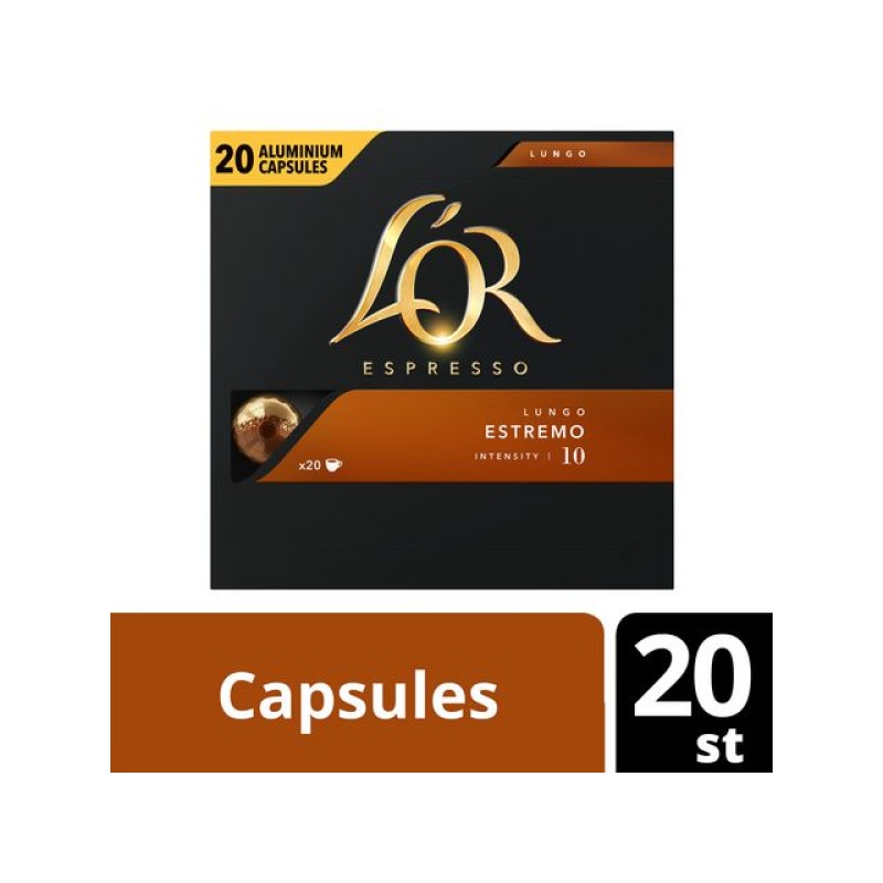 Koffie capsules L OR LungoEstremo10/pk20