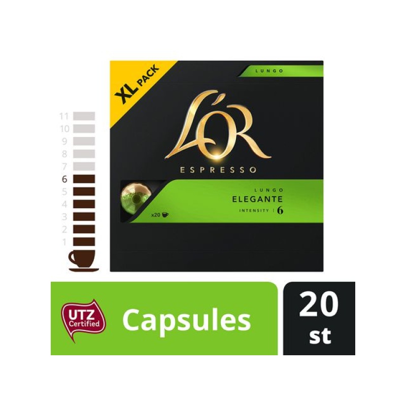Koffie L OR Espr. Lungo Elegante 6/pk 20