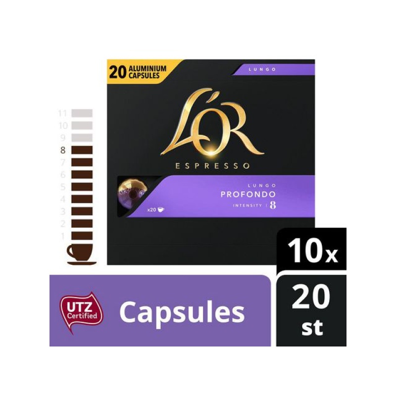 Koffie L OR Espr. Lungo Profondo 8/pk 20