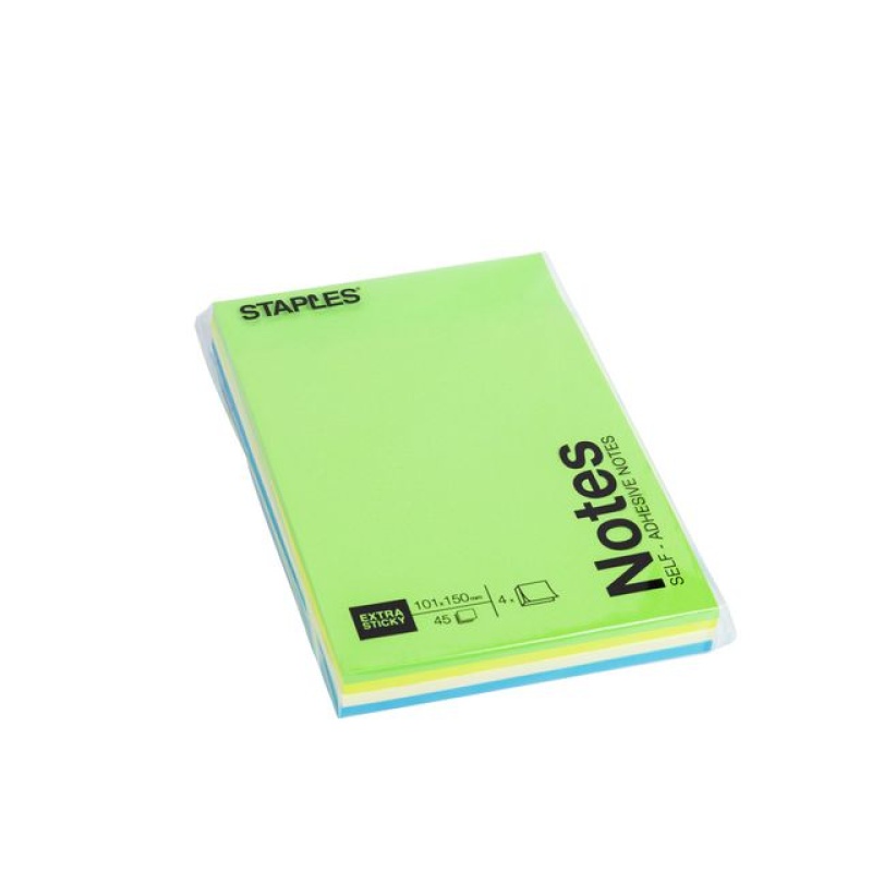 Notitieblok SPLS SS 101x150mm ass/pk4