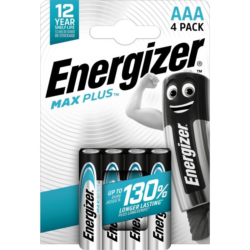 Batterij Energizer Max Plus AAA/pk4