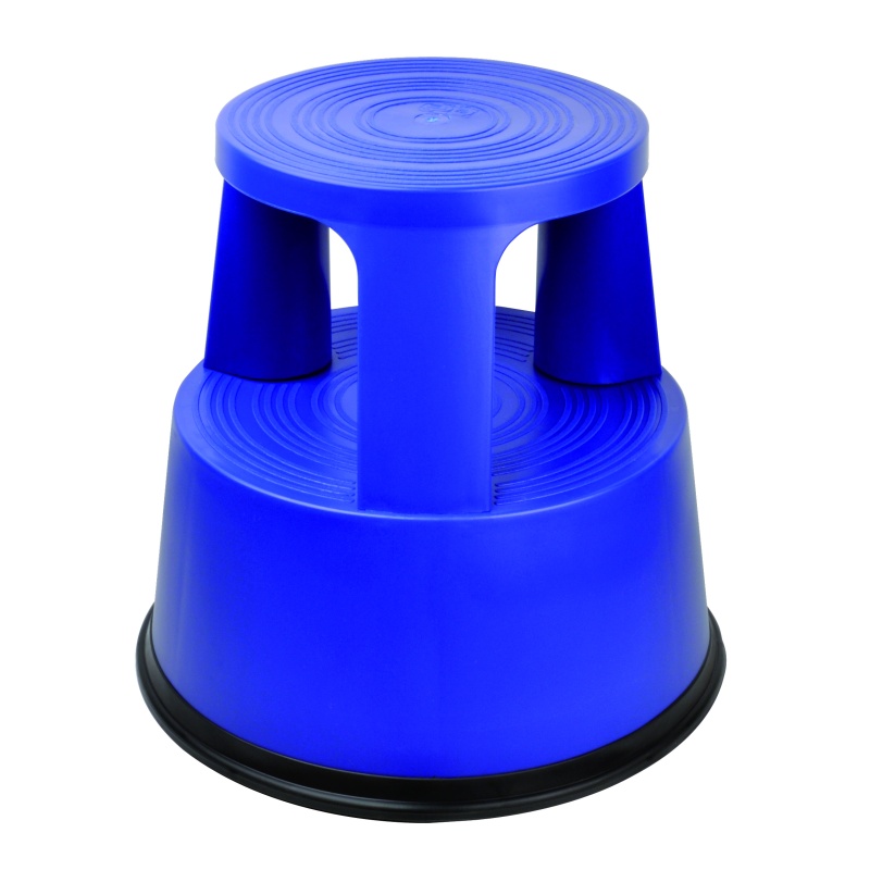 Opstapkruk mobiel kunststof blauw
