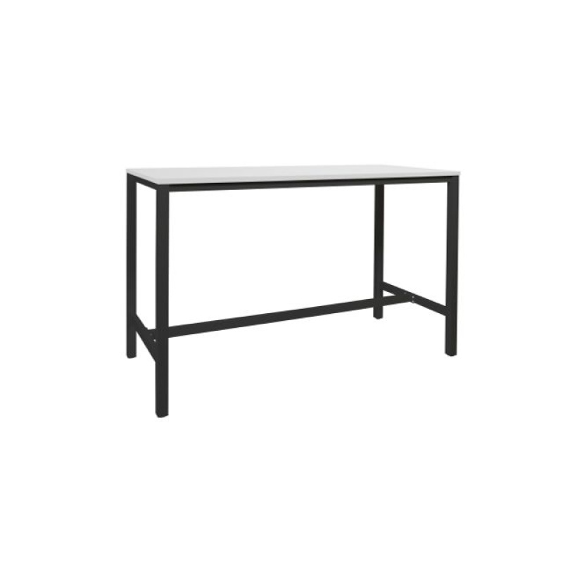 Statafel basic180x80 wit 25mm zwart