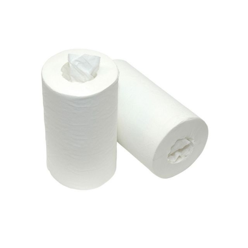Poetsrol mini 1L 120m hulsloos wit/ds12
