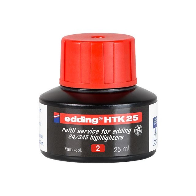 Inkt Edding tekstm HTK-25 rood 25ml