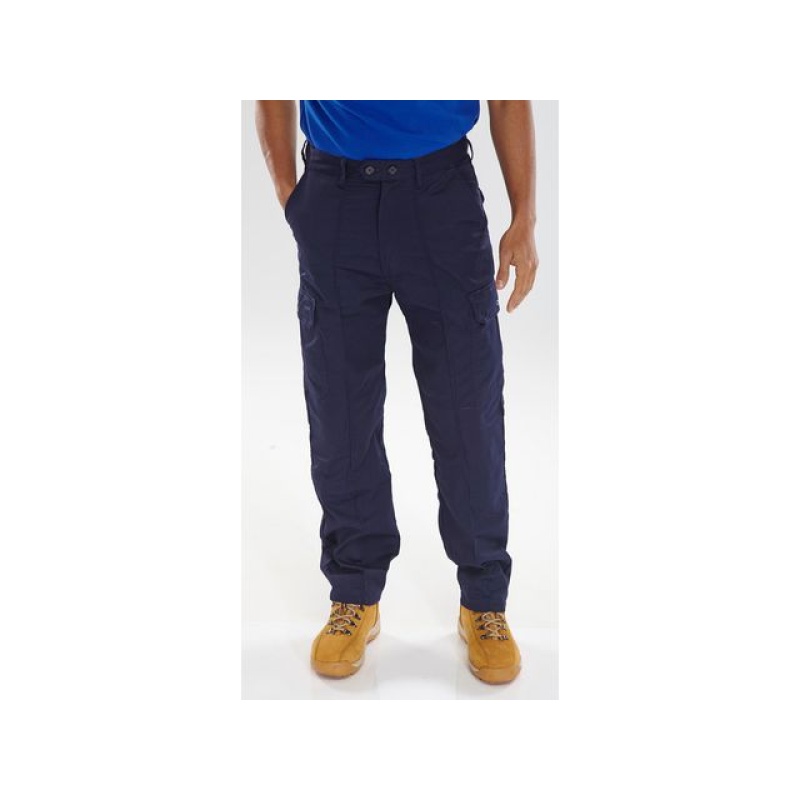 Broek Super Click pc navy UK28 SHORT