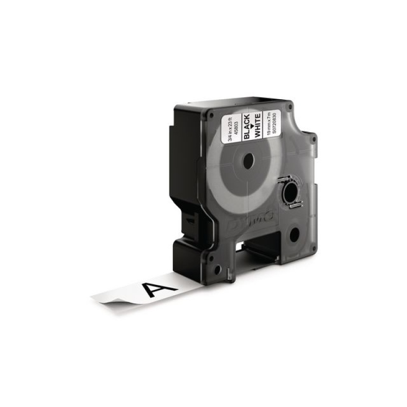 Tape Dymo D1 19MMX7M zw/wit/pk10
