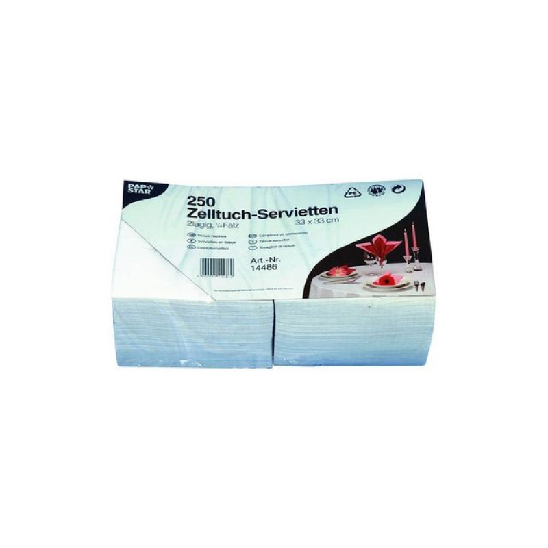 Servet Papstar 33cm 2lgs 1/4 wt/4x250