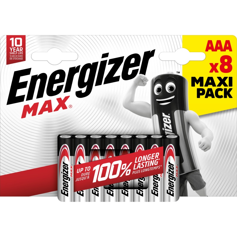 Batterij Energizer Max AAA/pk 8