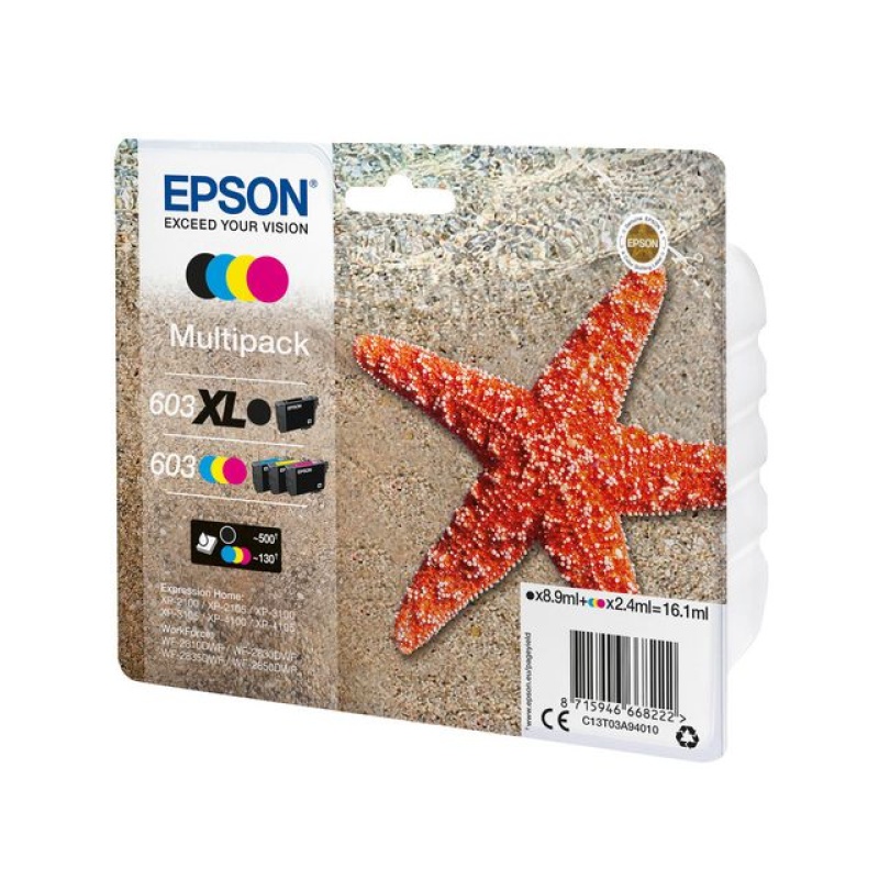 Inkjet Epson 603 Multipack XL B/Std CMY