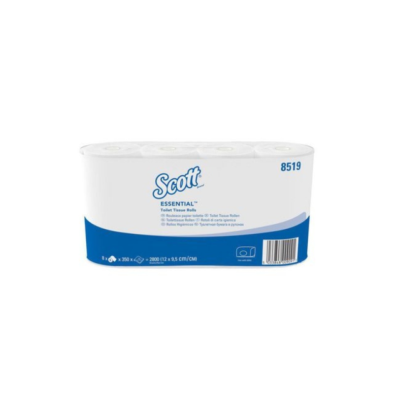Toiletpapier Scott 350v 2L wit/pk8x8rl
