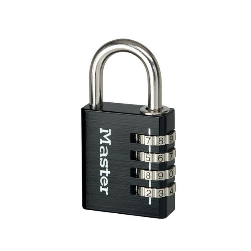 Hangslot Masterlock 40mm alu zwart