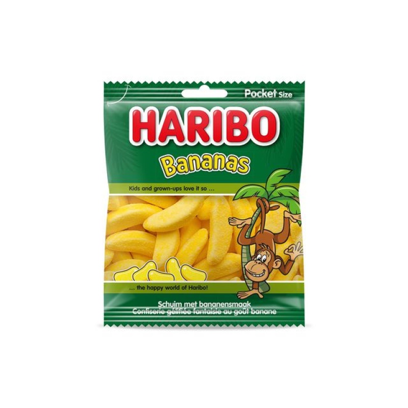 Snoep Haribo bananen 70gr/ds28