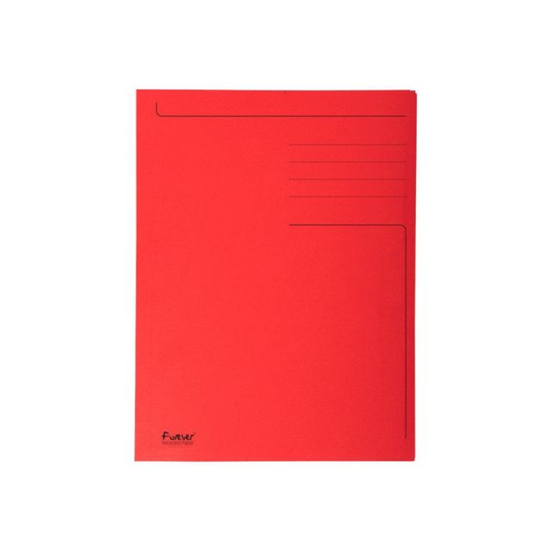 Stofklepmap folio 280g 3-kl rood/pk50