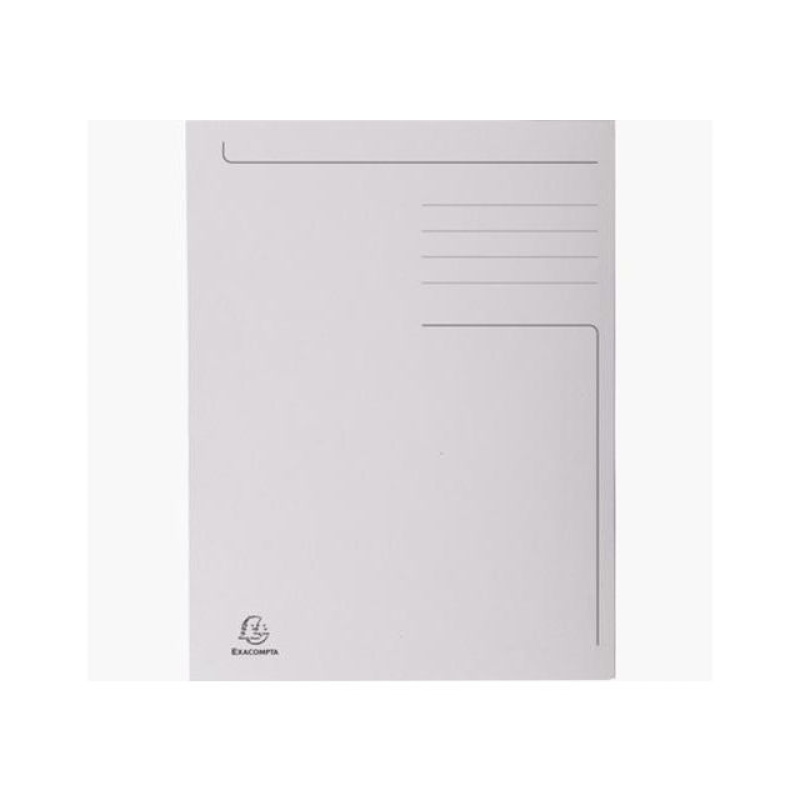Stofklepmap folio 280g 3-kl grijs/pk50